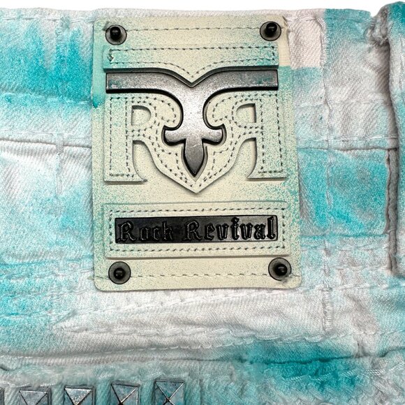 Reworked Rock Revival Liberati Denim Shorts (29) - Picture 6 of 11